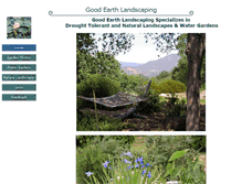 Tablet Screenshot of goodearthlandscaping.com